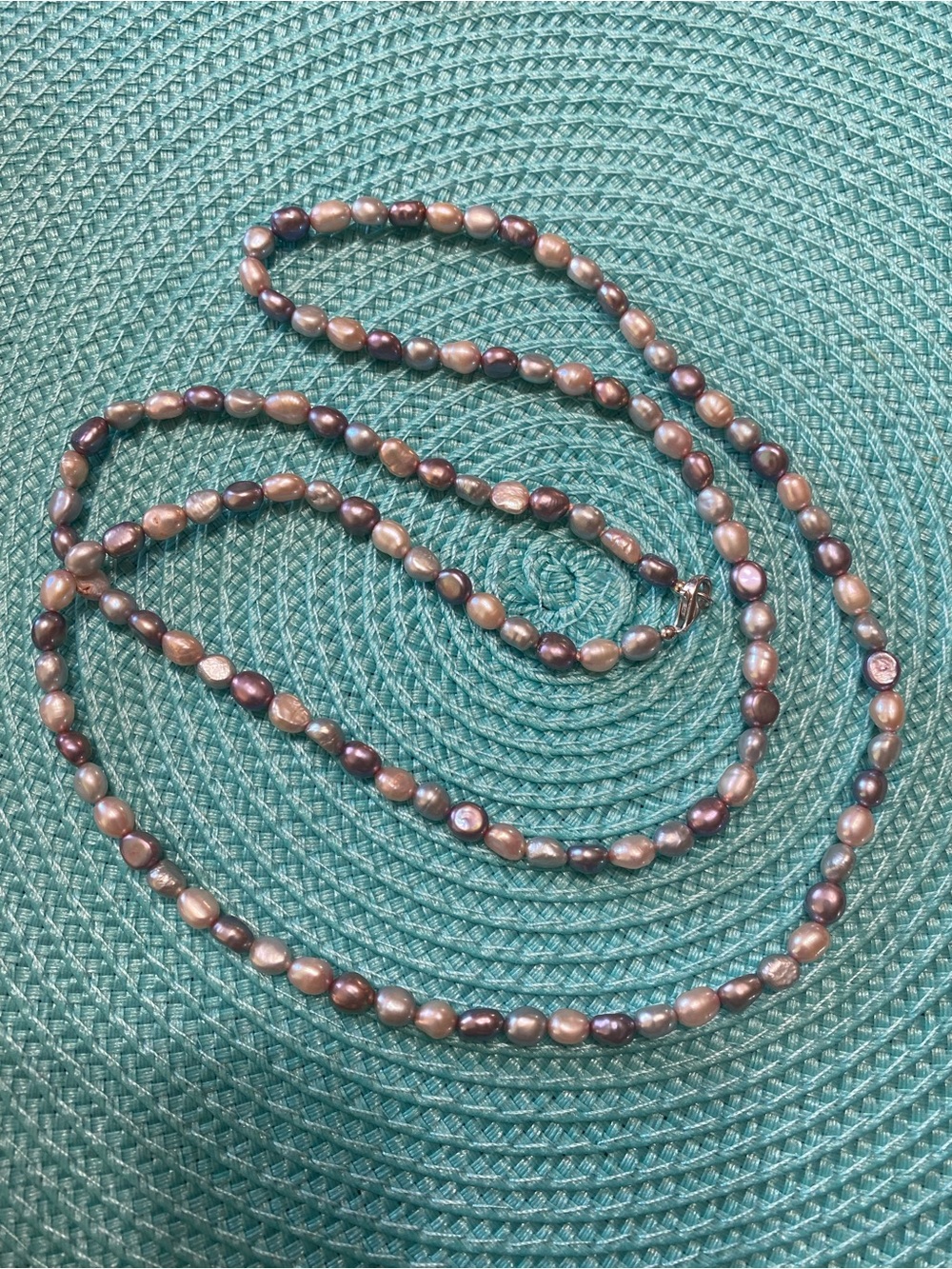 Vantel Pearls Freshwater Pearl Necklace - Iridescent Pink and Grey